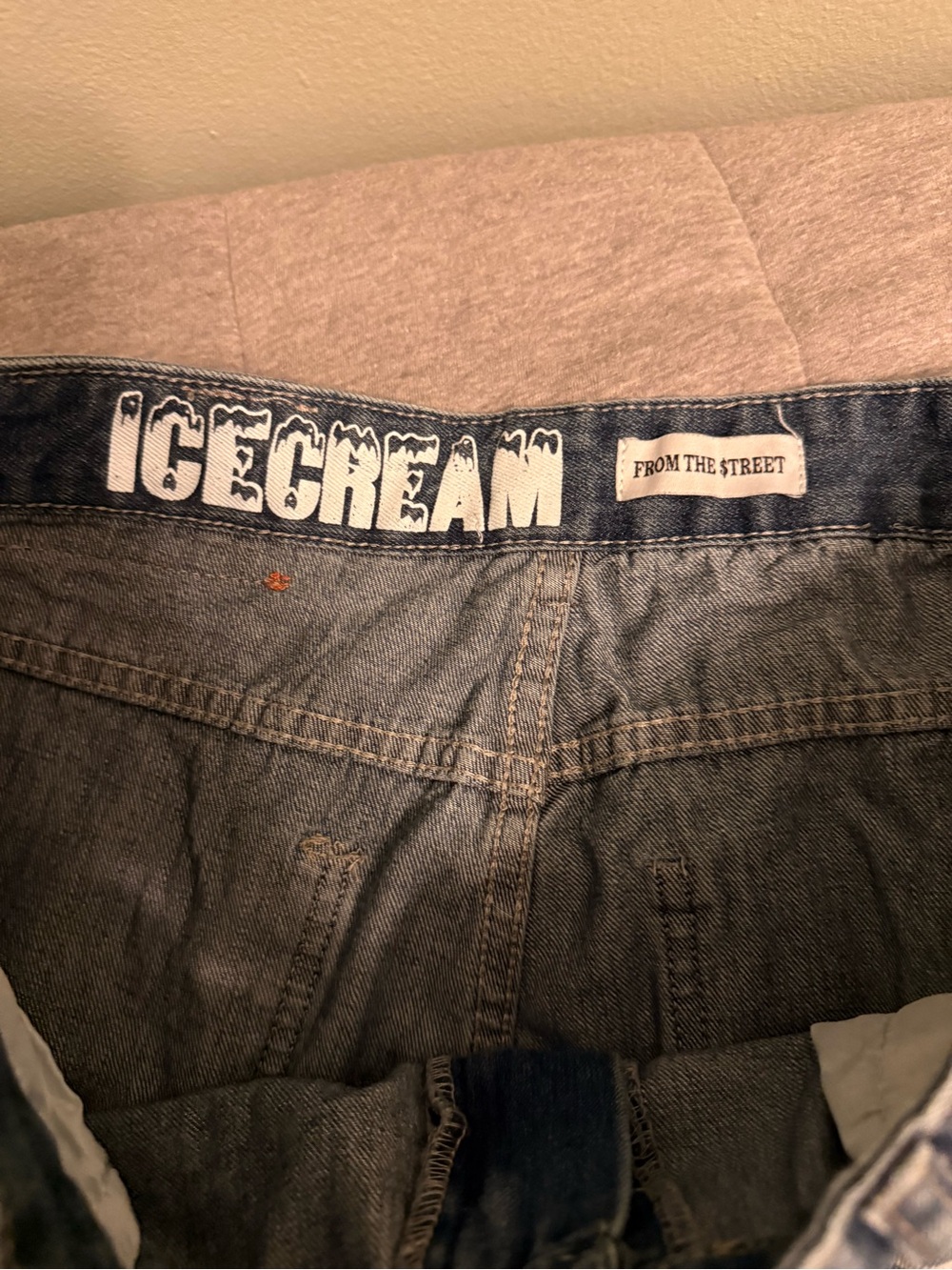 Icecream Men's Faded Blue Graphic Relaxed Jeans - Picture 2 of 6